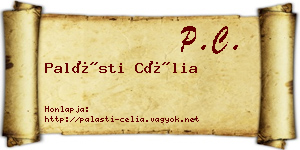 Palásti Célia névjegykártya